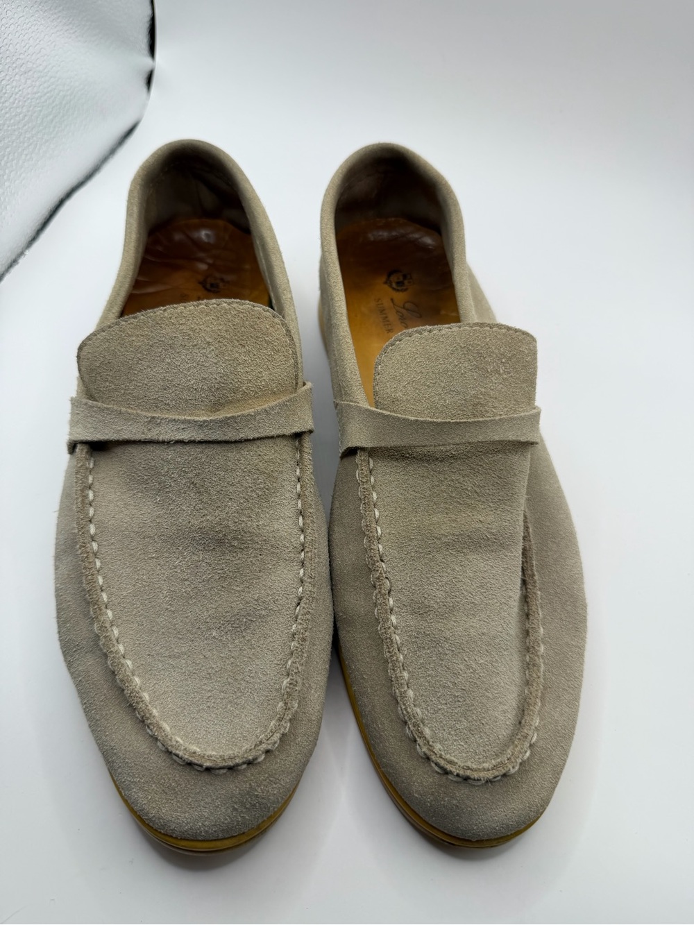 Loro Piana Summer Walk beige suede size EU 40
